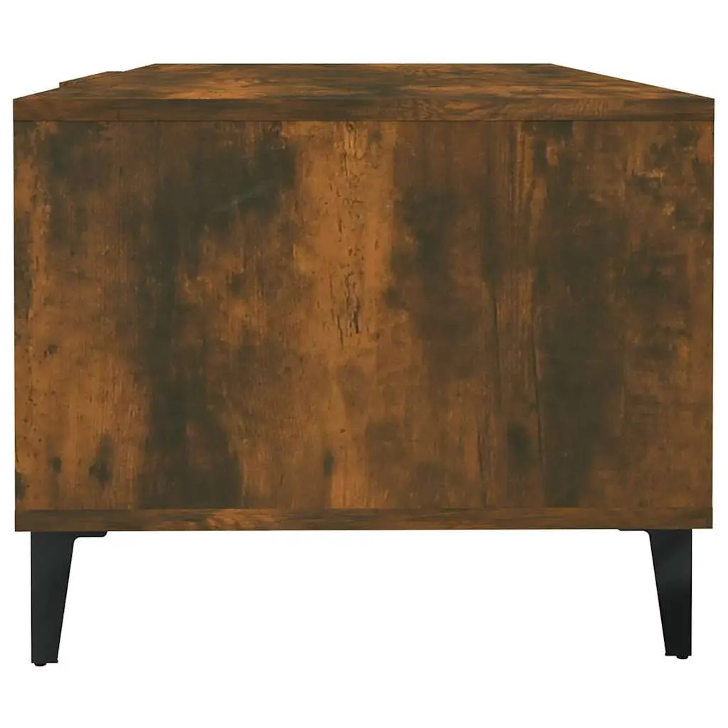 Coffee Table Living Room Brown Engineered Wood with Storage Compartments