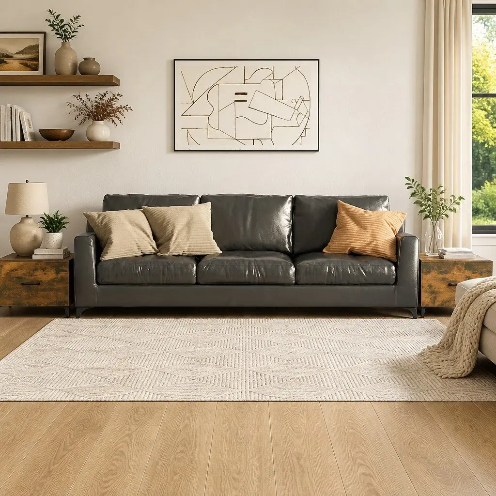 Coffee Tables Set of 2 for Living Room Brown 50 x 50 x 40 cm Engineered Wood with Metal Legs