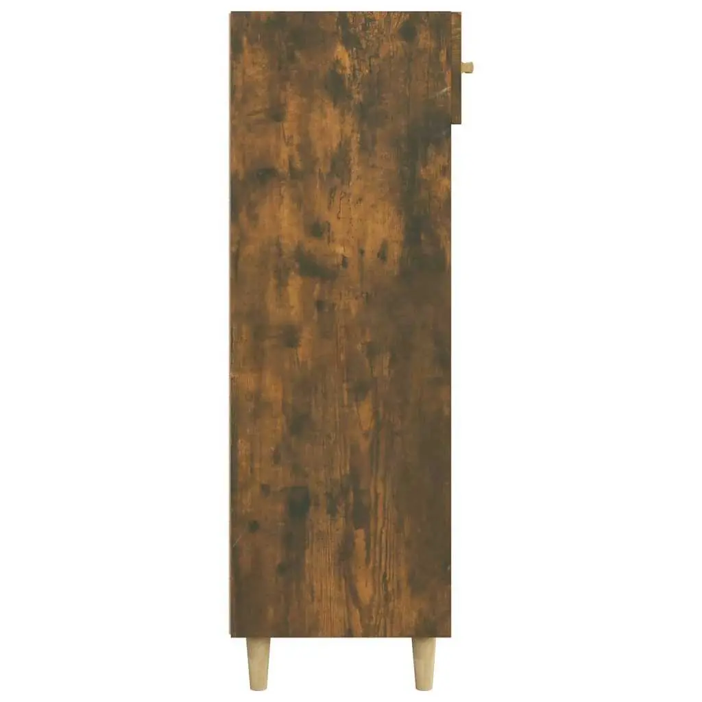 Shoe Storage Cabinet Engineered Wood Brown 5 Compartments and Drawer