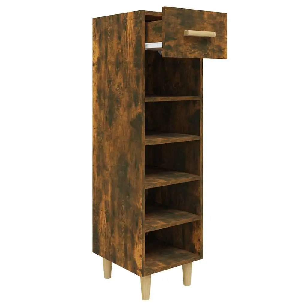 Shoe Cabinet Storage Organiser for Hallway Bedroom 30 x 35 x 105 cm Brown Engineered Wood