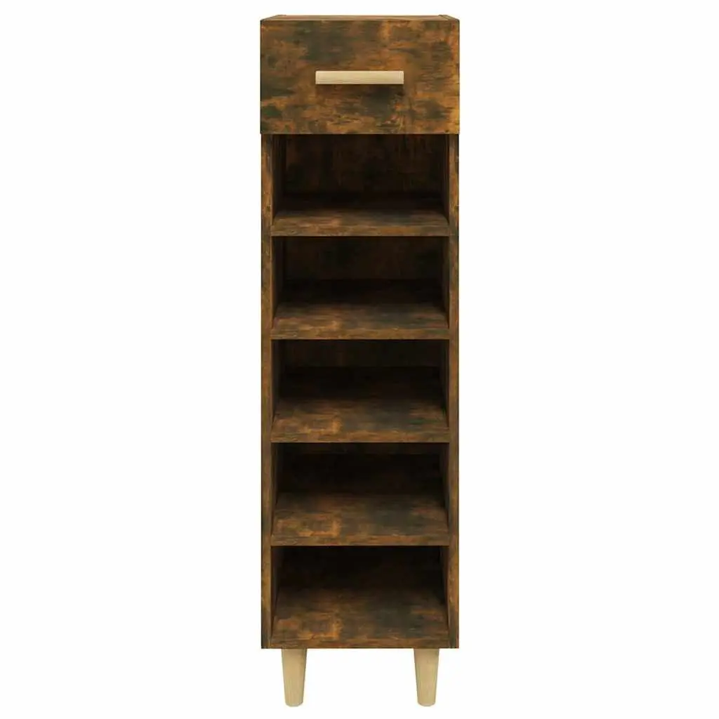 Shoe Cabinet Storage Organiser for Hallway Bedroom 30 x 35 x 105 cm Brown Engineered Wood