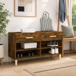 Shoe Cabinet: Engineered Wood, 102 x 35 x 55 cm