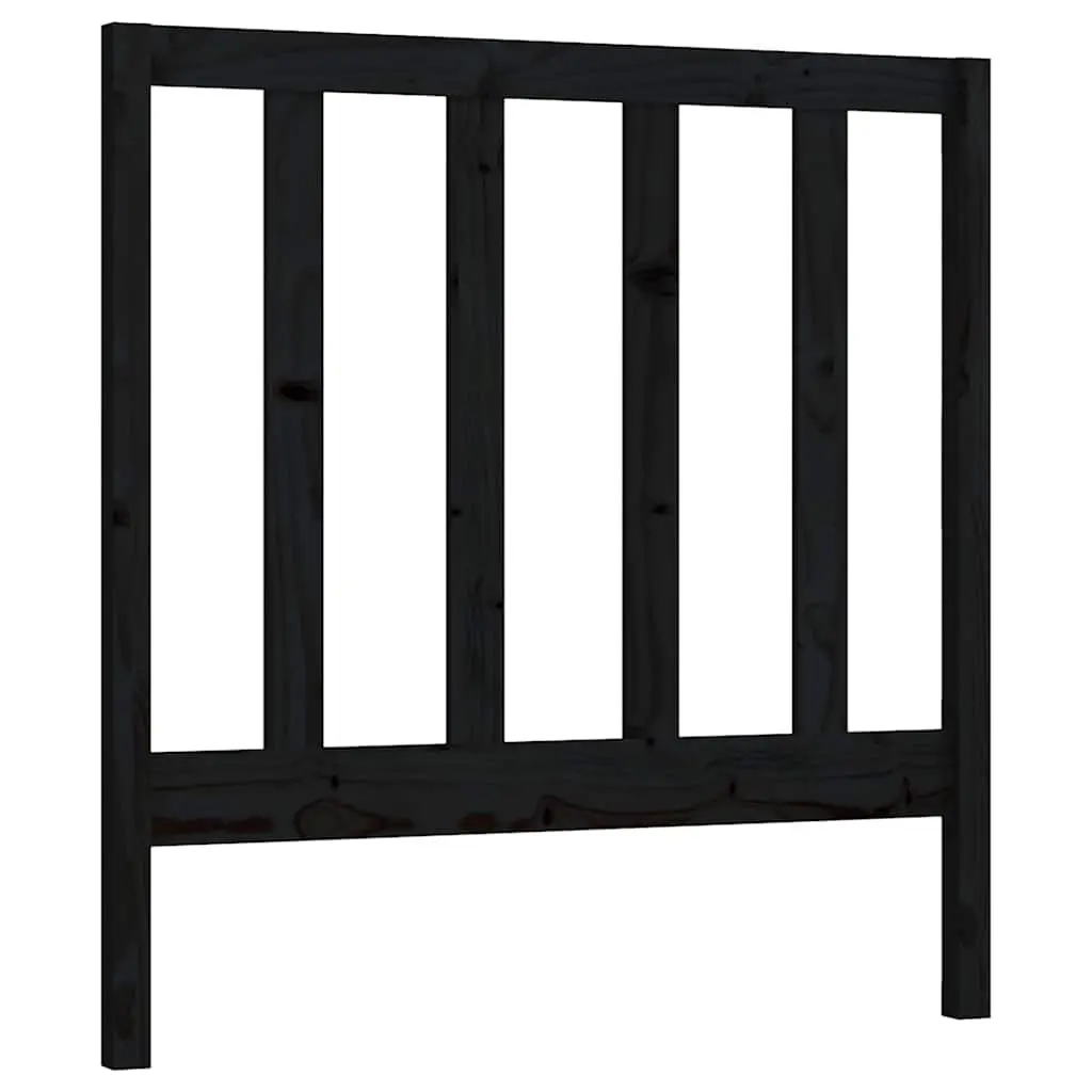 96cm Black Pine Bed Headboard