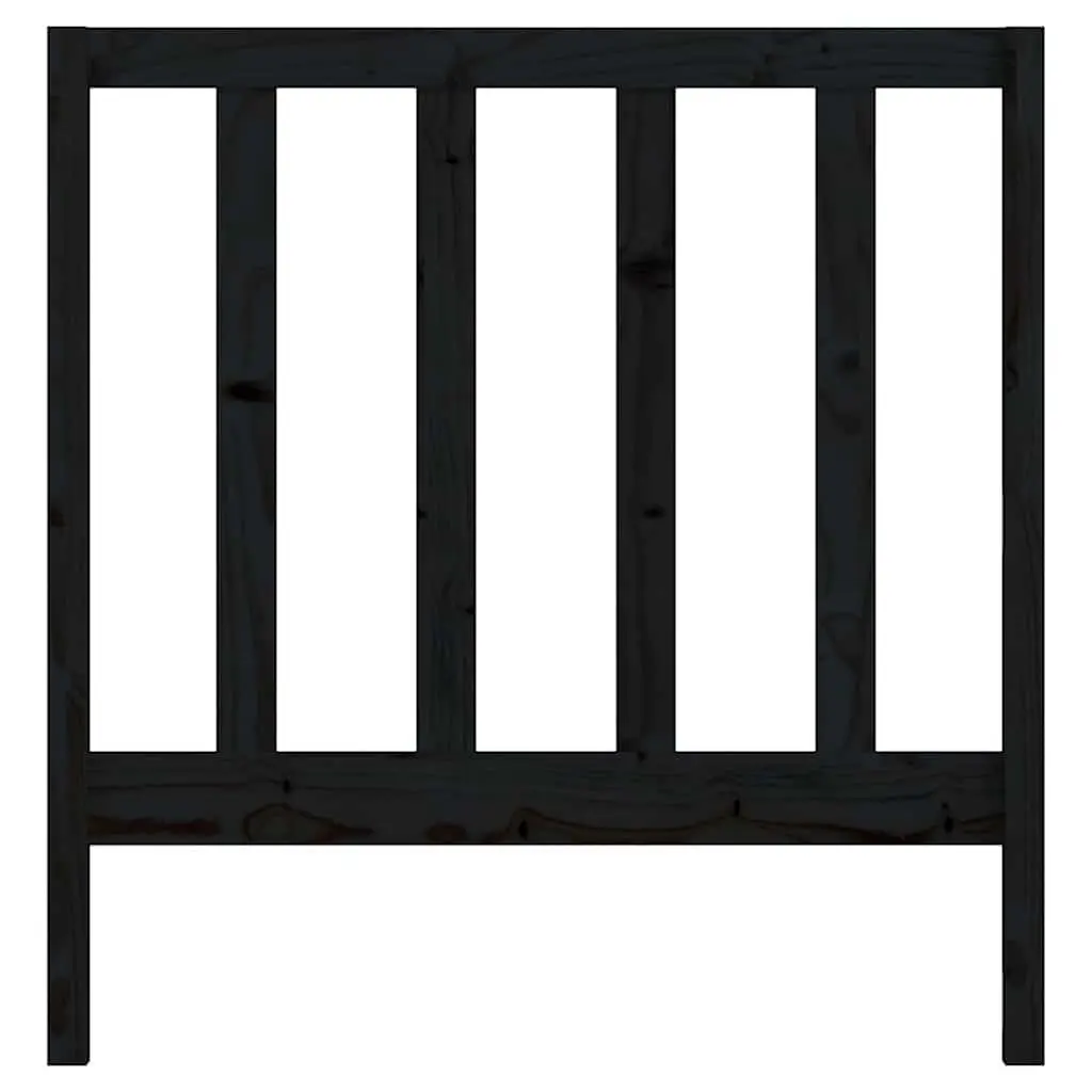 96cm Black Pine Bed Headboard