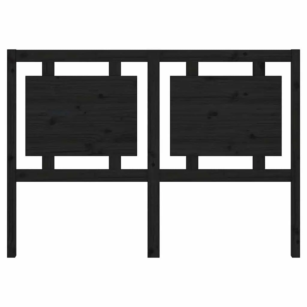 140.5 cm Black Solid Pine Wood Headboard