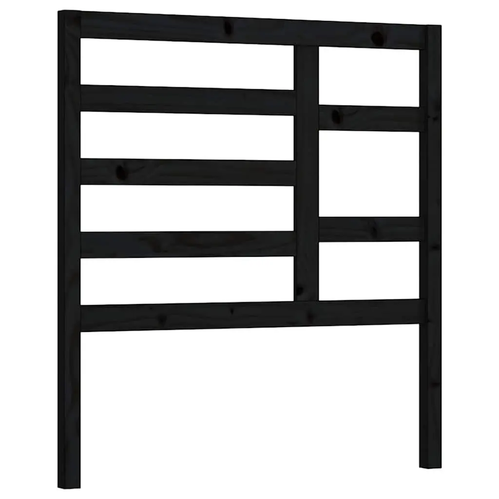 Black Wooden Bed Headboard 96cm Solid Pine Wood Bedroom Furniture Décor