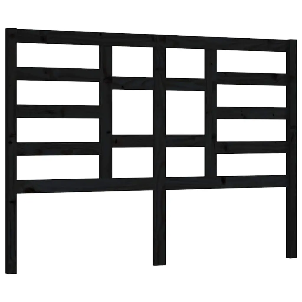 Black Solid Wood Pine Bed Headboard 141cm Bedroom Furniture Wooden