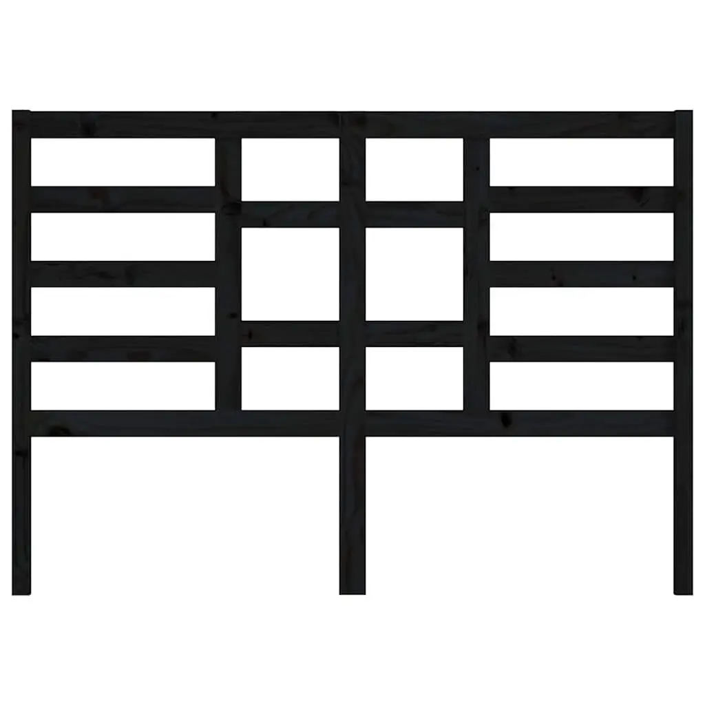 Black Solid Wood Pine Bed Headboard 141cm Bedroom Furniture Wooden