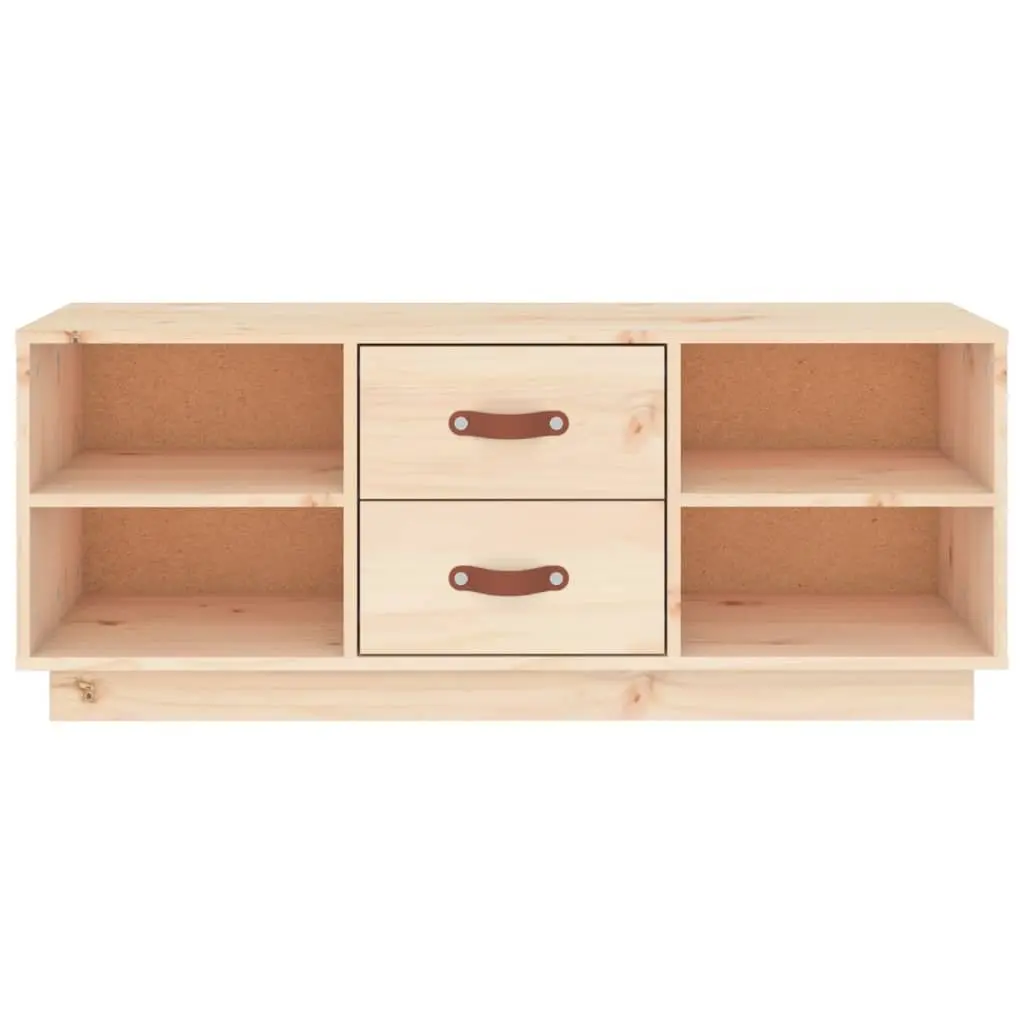 TV Cabinet Living Room 100x34x40 cm Solid Pine Wood Media Unit Storage