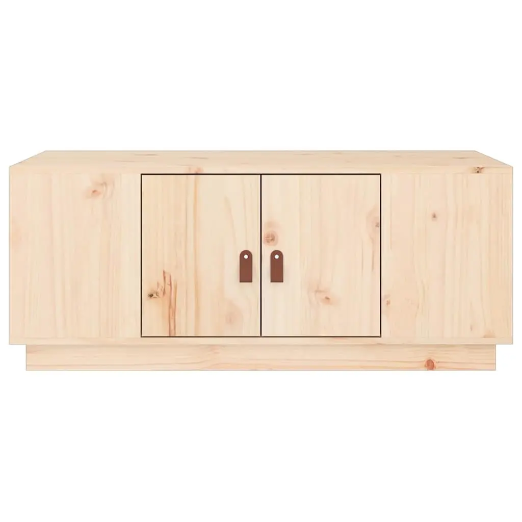 Coffee Table 100x50x41 cm Brown Solid Pine Wood Storage Compartment Shelves