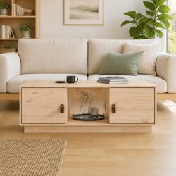 Coffee Table 100x50x35 cm in Solid Pine Wood