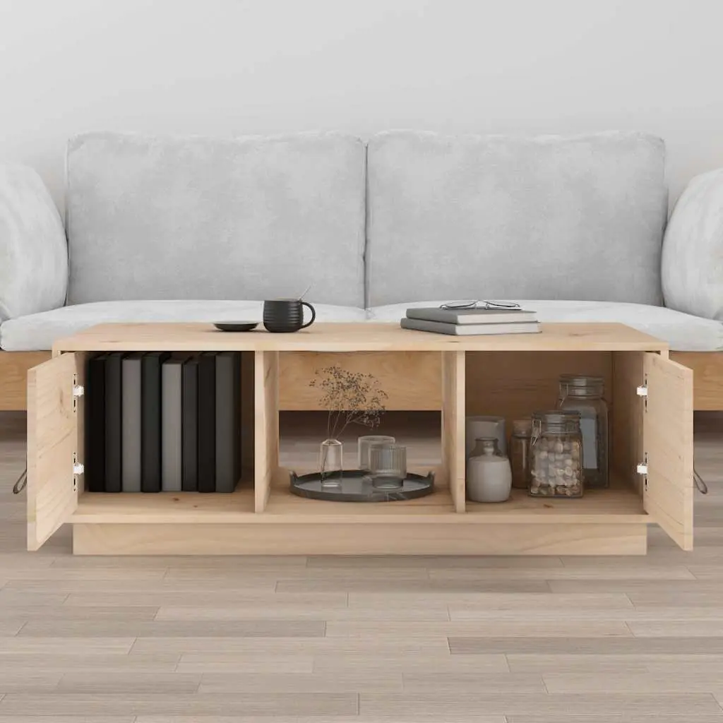Coffee Table 100x50x35 cm in Solid Pine Wood