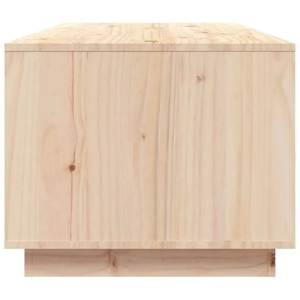 Coffee Table 100x50x41 cm with Storage Drawers Shelves Solid Wood Pine Brown