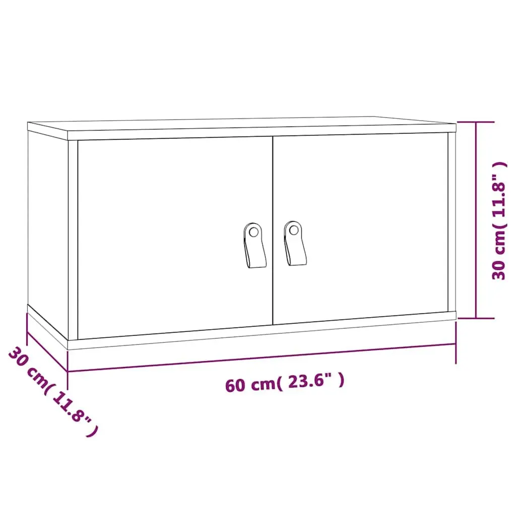Wall Cabinets for Home 60x30x30 cm Solid Pine Wood Storage Shelves Brown 2 Piece
