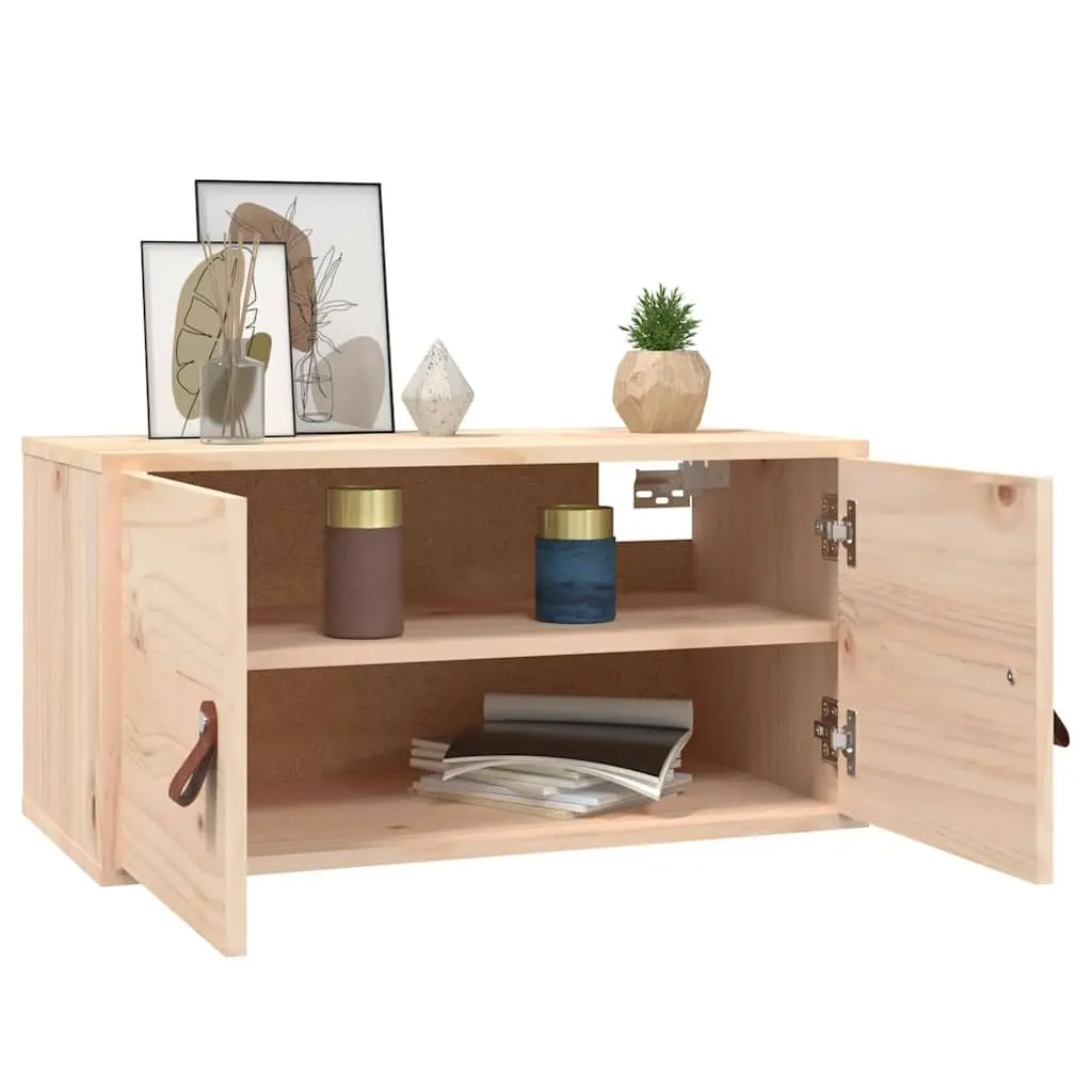 Wall Cabinets for Home 60x30x30 cm Solid Pine Wood Storage Shelves Brown 2 Piece