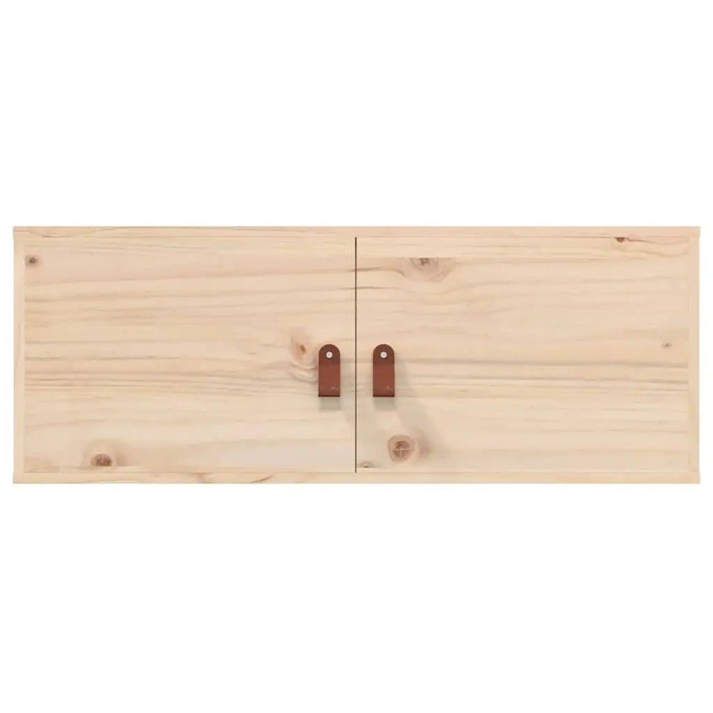 Wall Cabinet 80x30x30 cm Brown Solid Pine Wood Storage Hanging Shelf Organizer