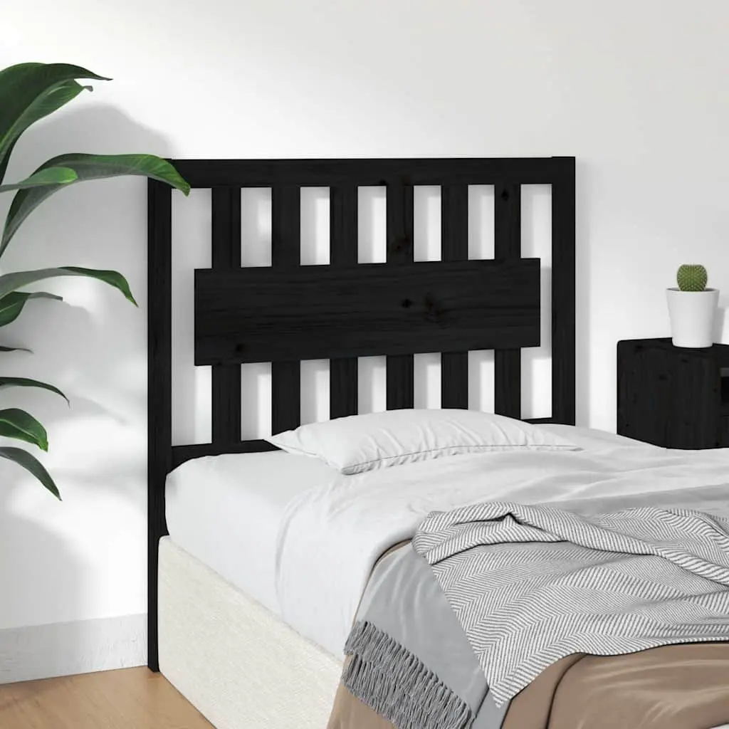 Black Pine Wood Bed Headboard 95.5cm