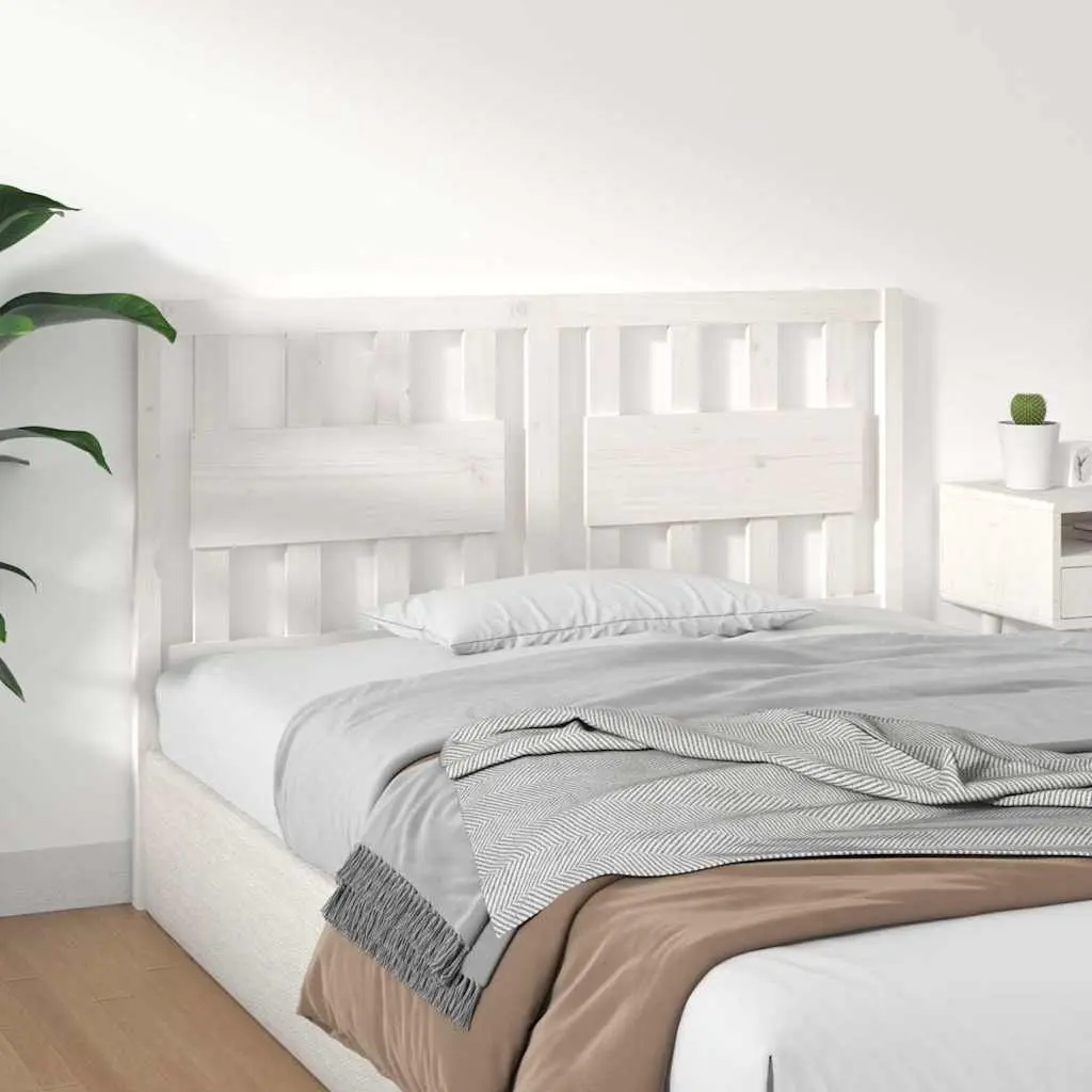 Solid Pine Wood Bed Headboard 140.5cm in White