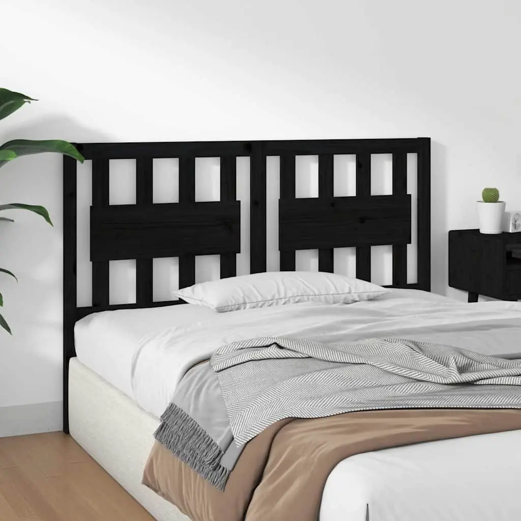 Black Pine Bed Headboard 140.5 cm