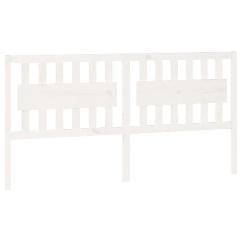 Bed Headboard White 185.5 cm Solid Pine Wood Bedroom Furniture