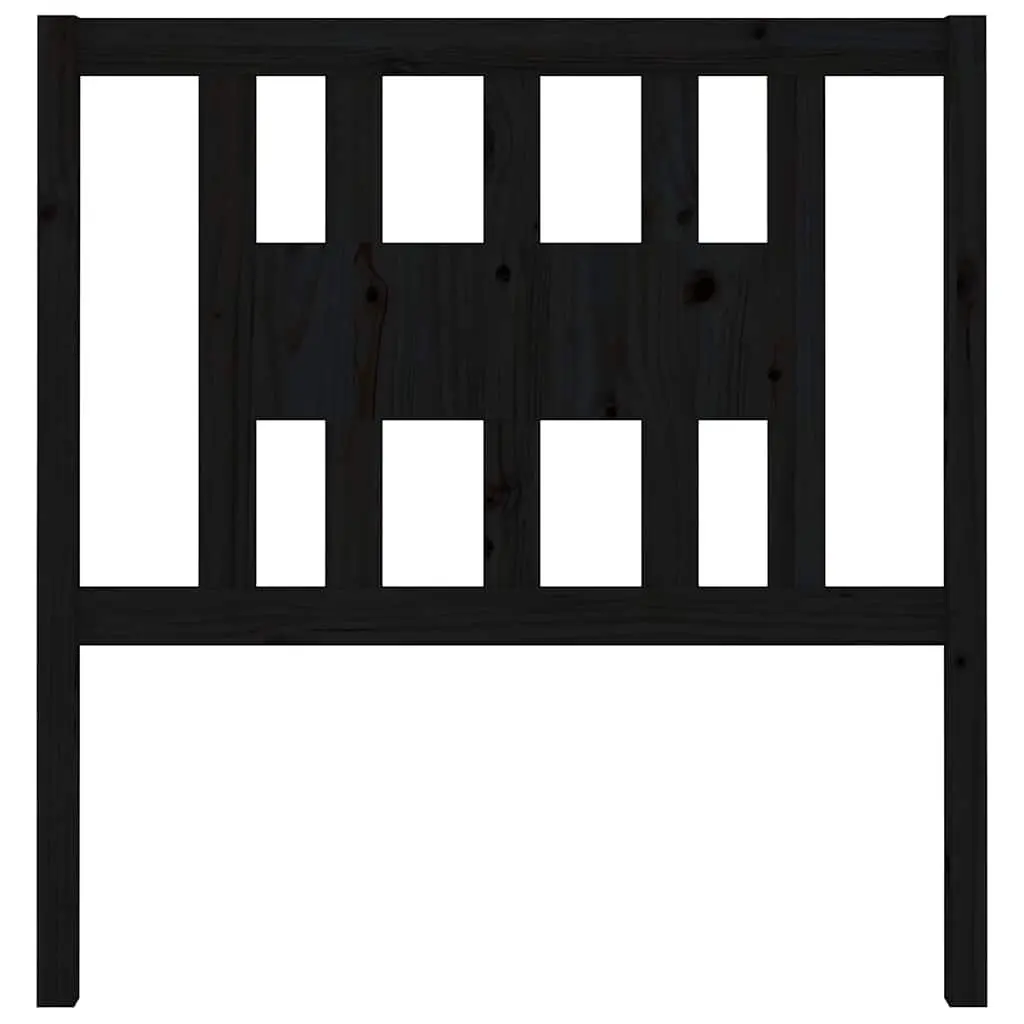 Black 96 cm Pine Headboard