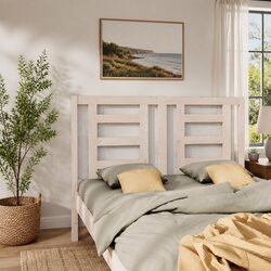 141 cm White Bed Headboard Made from Solid Pine Wood