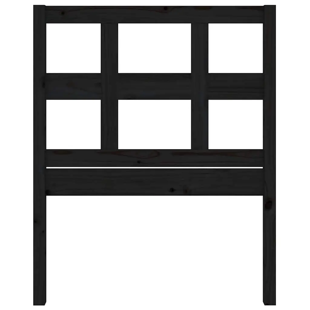 Bed Headboard Black 95.5cm Solid Pine Wood Rustic Bedroom Furniture Backrest