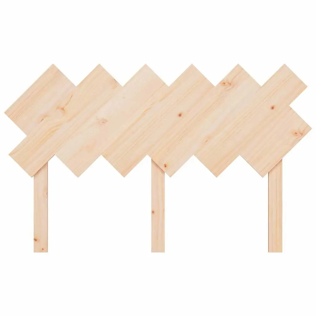 Bed Headboard 132 cm Solid Pine Wood Brown Bedroom Furniture Rustic Design