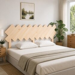 Wooden Bed Headboard - 178cm Brown Solid Pine