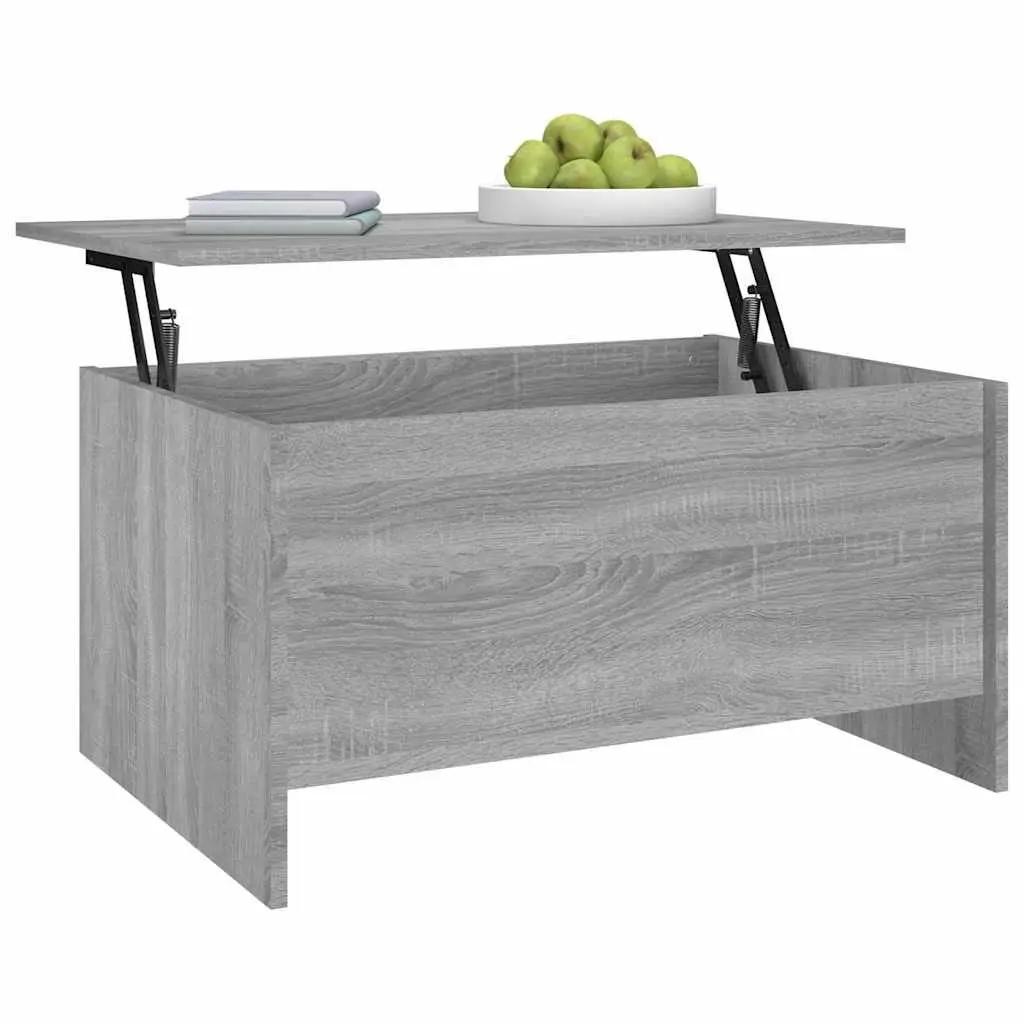 Coffee Table Grey Sonoma Lift-Top Design Hidden Storage Compartment Living Room