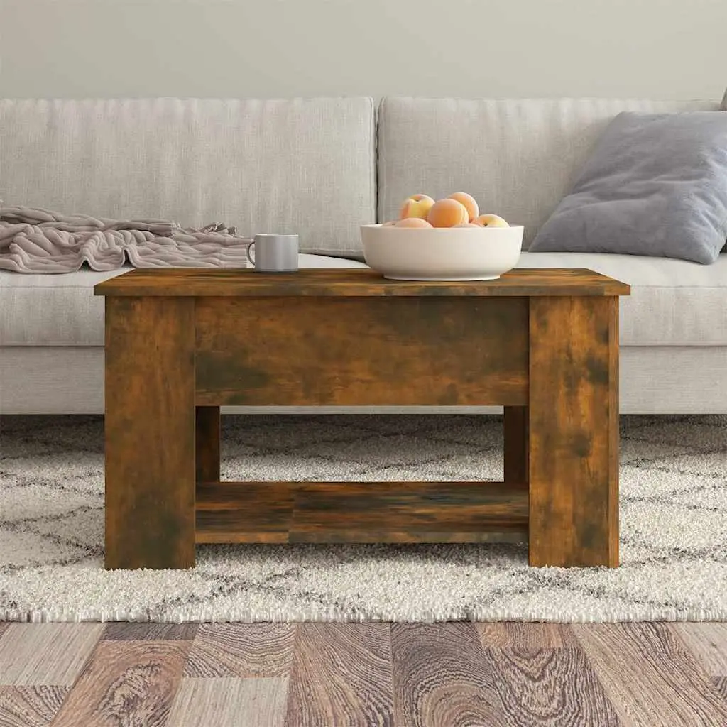 Coffee Table Living Room Brown Engineered Wood Lift Top Storage 79 x 49 x 41 cm