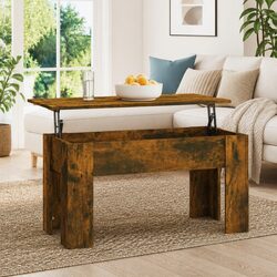 Lift Top Coffee Table Specifications: Brown Engineered Wood
