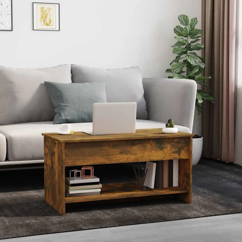 Coffee Table for Living Room Brown Engineered Wood 102 x 50 x 52.5 cm