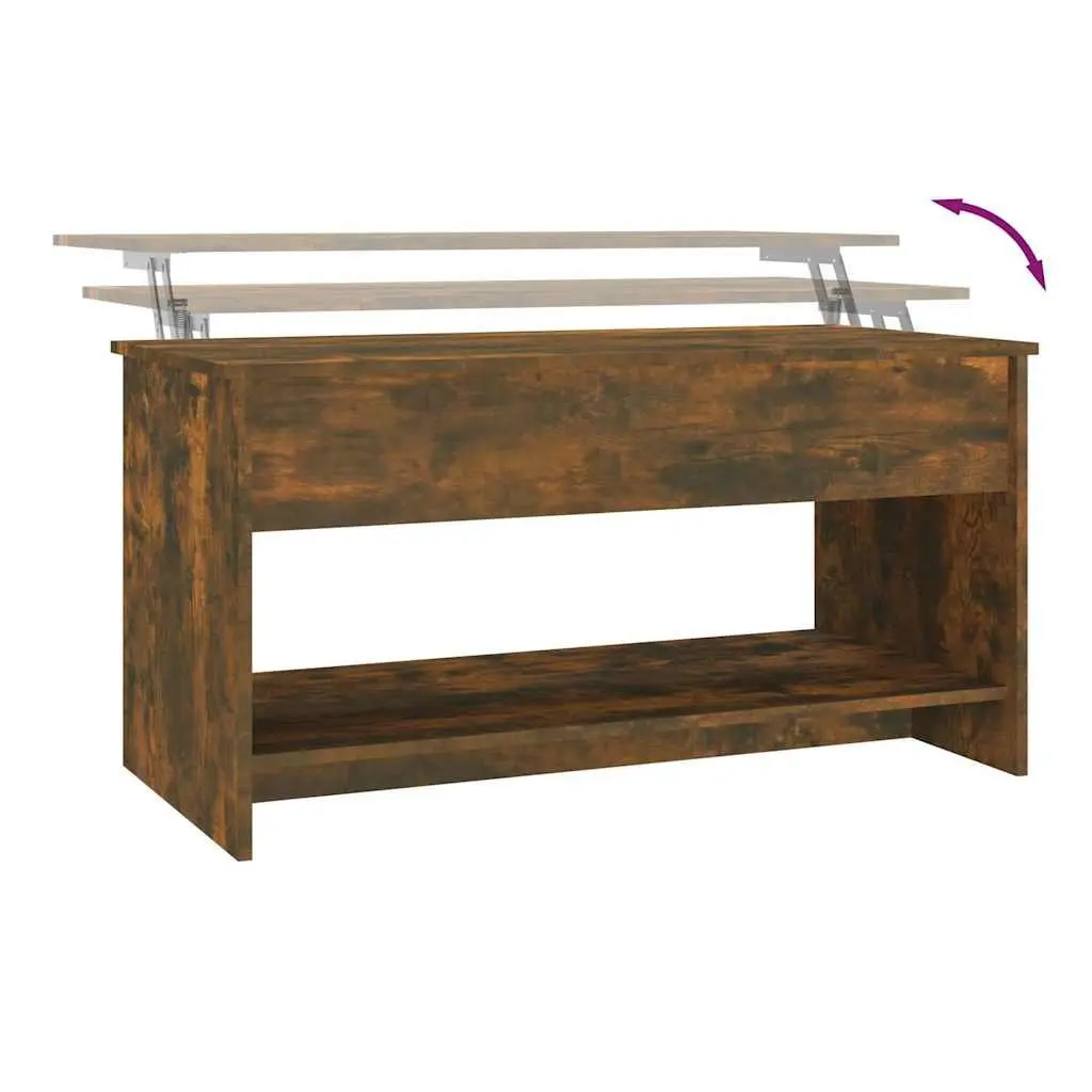 Coffee Table for Living Room Brown Engineered Wood 102 x 50 x 52.5 cm