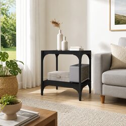 Specifications of Black TV Cabinet: 40x33x41 cm, 2 Shelves
