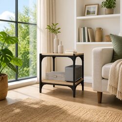 Brown TV Cabinet: 40W x 33D x 41H cm, Steel Frame