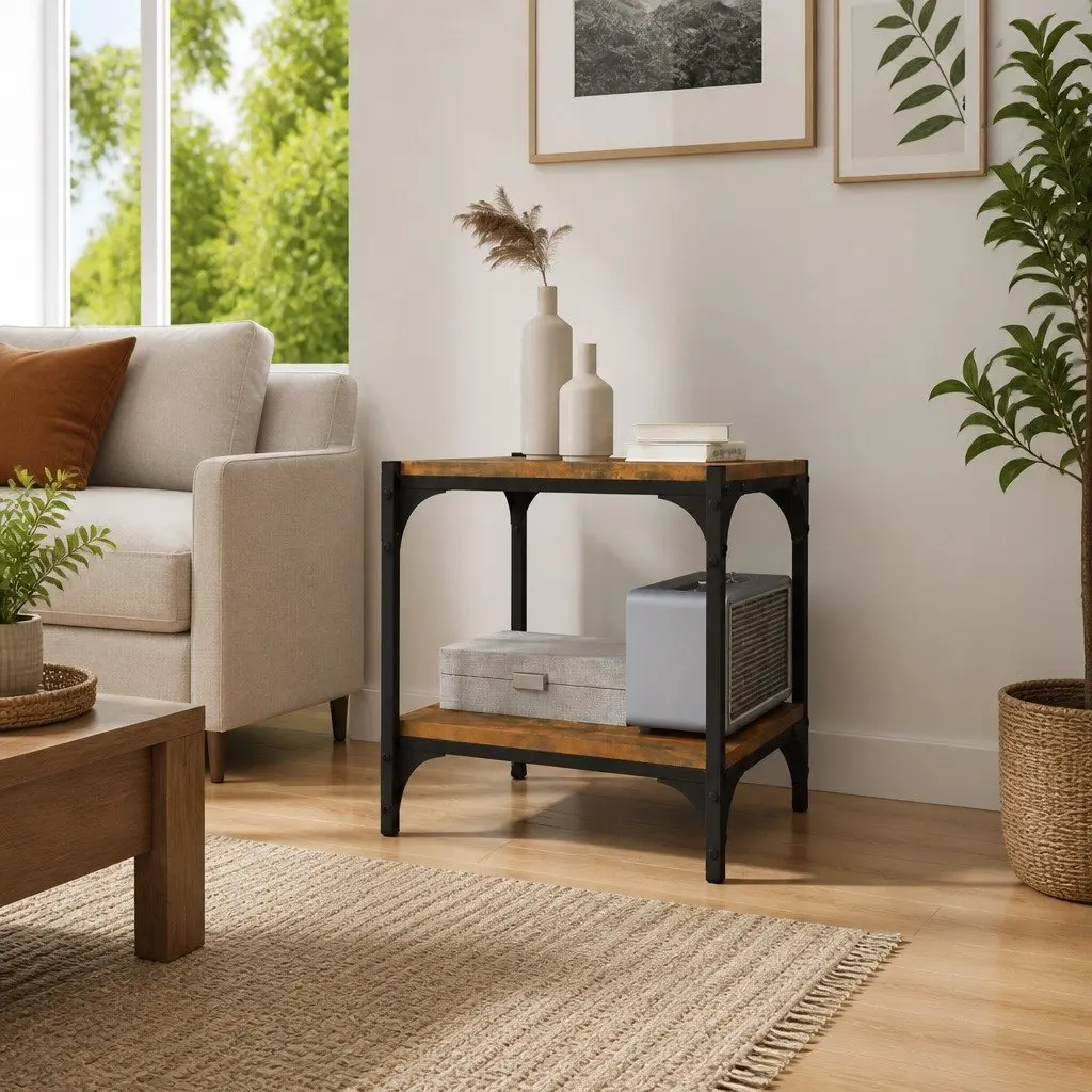 TV Cabinet Living Room 40 x 33 x 41 cm Brown Industrial Style