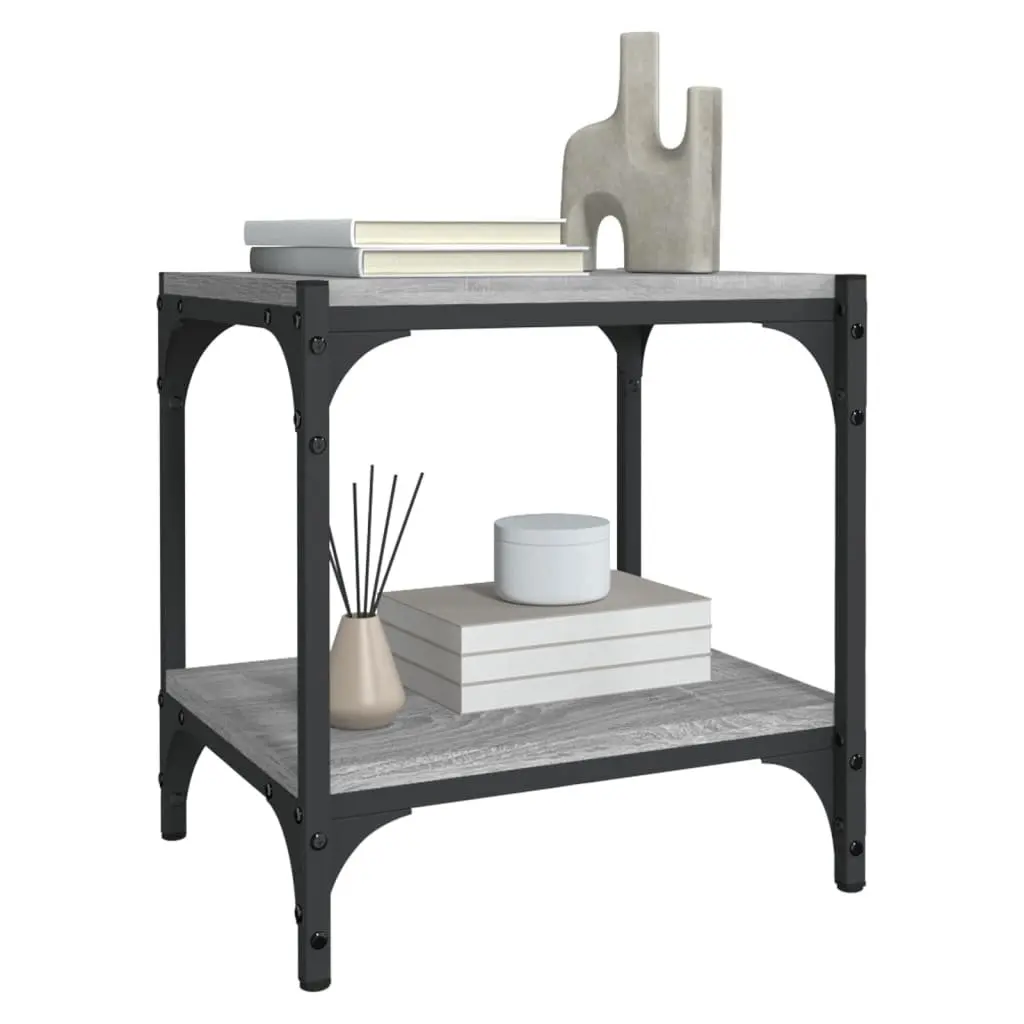 TV Cabinet Living Room Grey 40x33x41cm Industrial Style Storage Unit