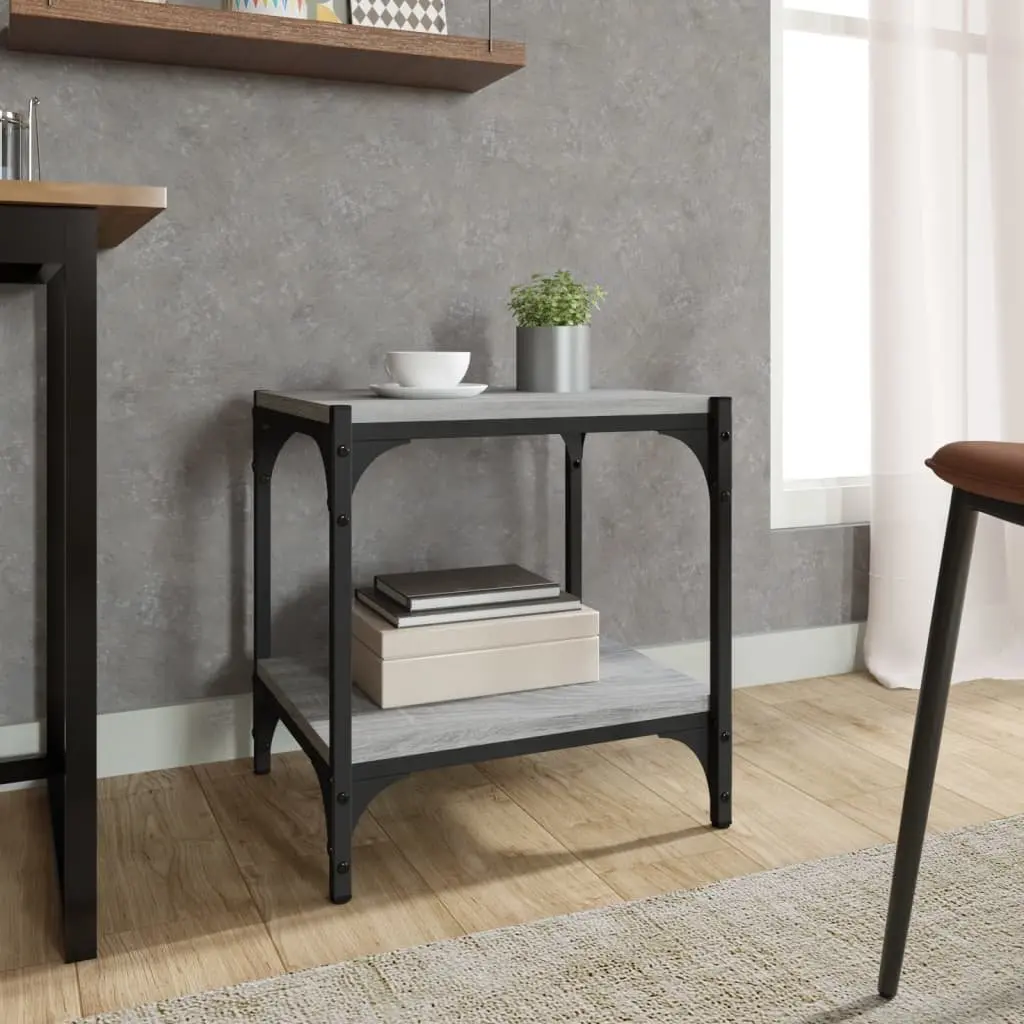 TV Cabinet Living Room Grey 40x33x41cm Industrial Style Storage Unit