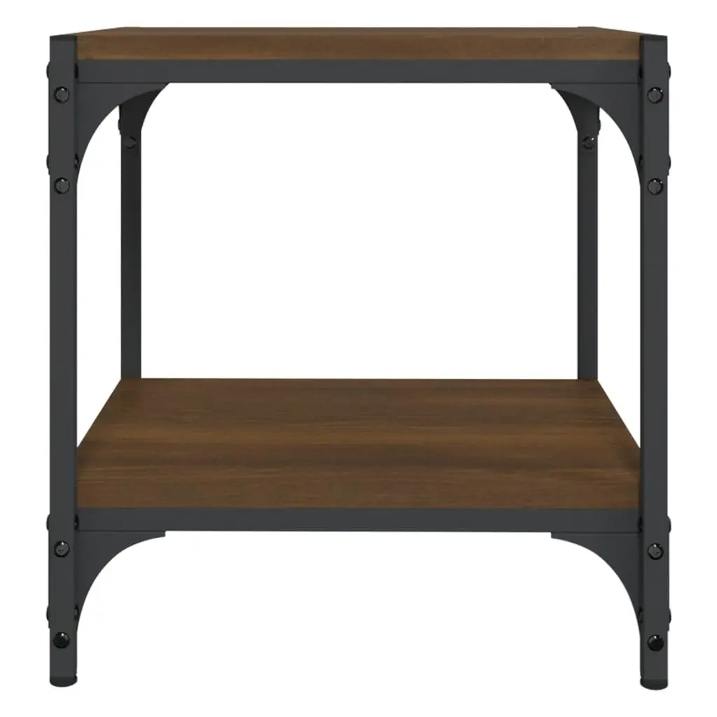 TV Cabinet for Living Room Brown Oak 40x33x41cm Industrial Engineered Wood Steel Frame Storage