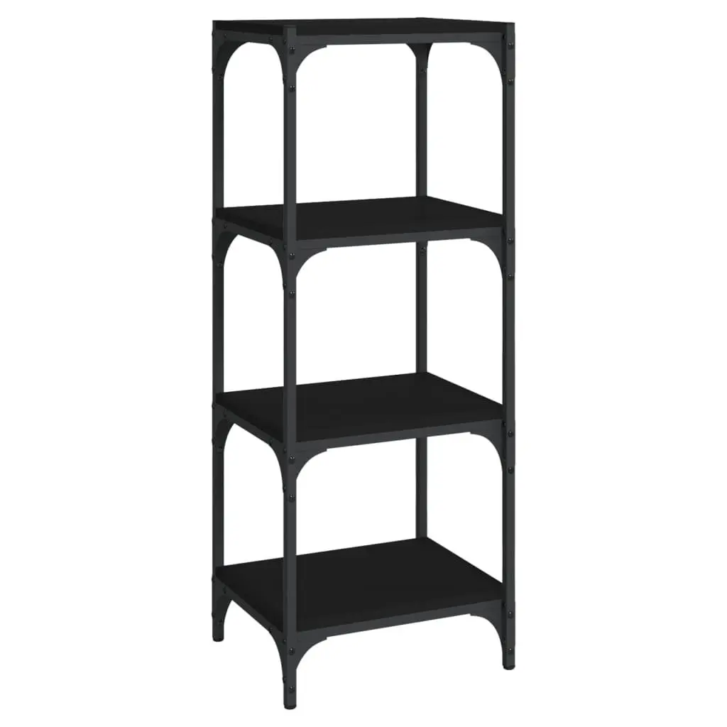 Book Cabinet Black 40x33x100 cm Storage Shelving Unit 4 Shelf