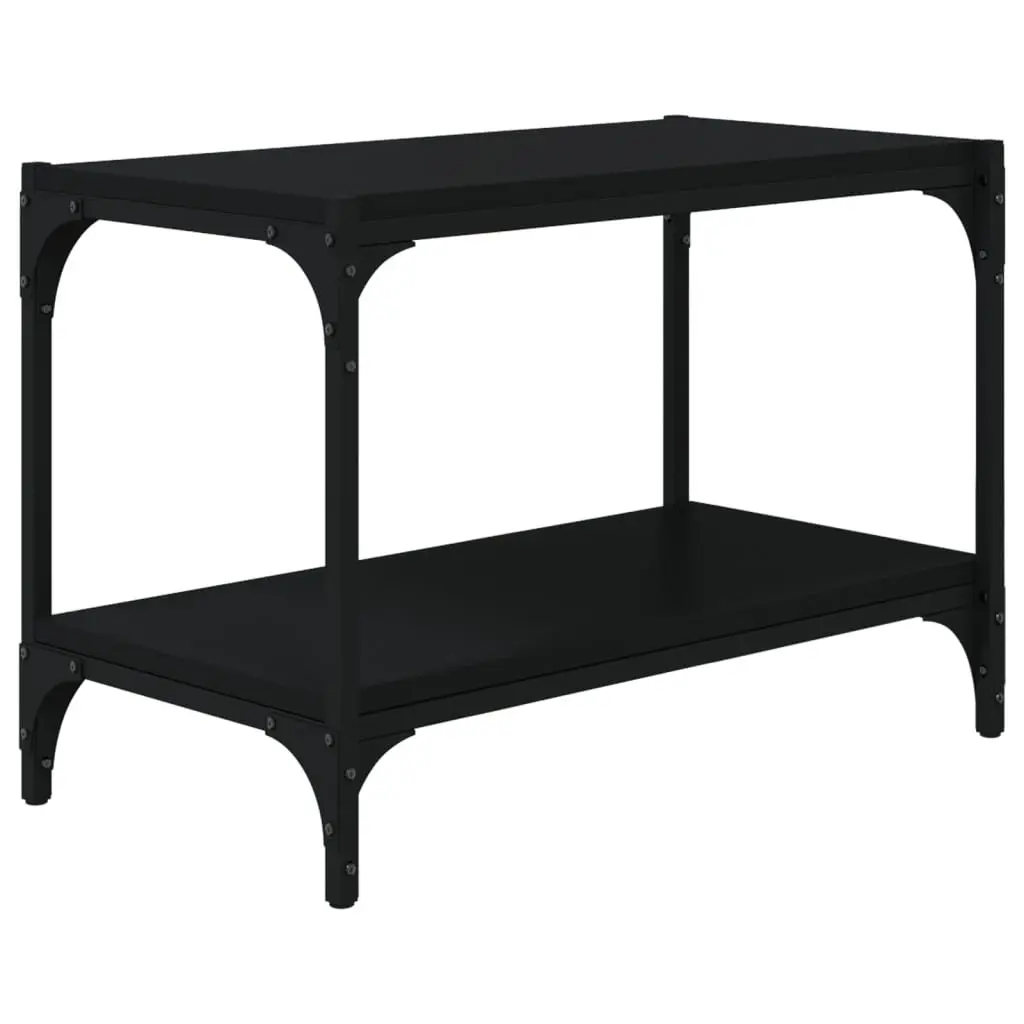 TV Cabinet Black Industrial Style Living Room 60x33x41 cm