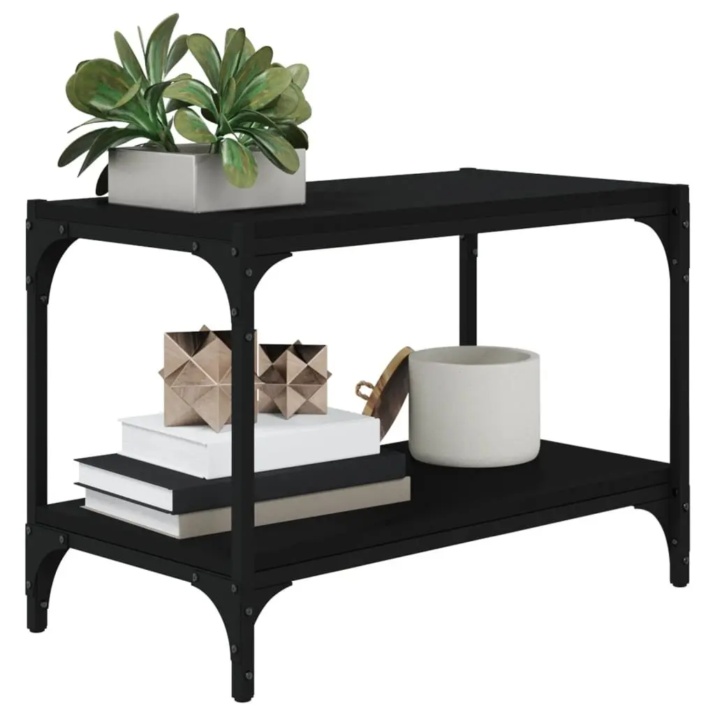 TV Cabinet Black Industrial Style Living Room 60x33x41 cm