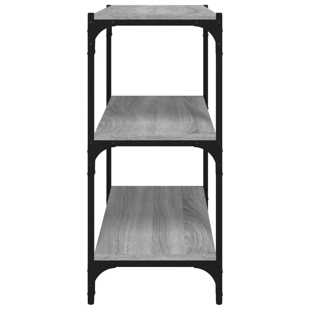 Book Cabinet Grey 3 Shelf Storage Unit Home Office 60 x 33 x 70.5 cm