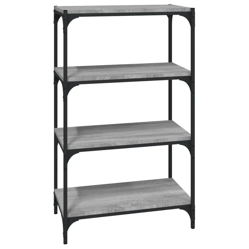 Book Cabinet Grey Sonoma 60x33x100cm Storage Shelf 4 Shelves Industrial Style