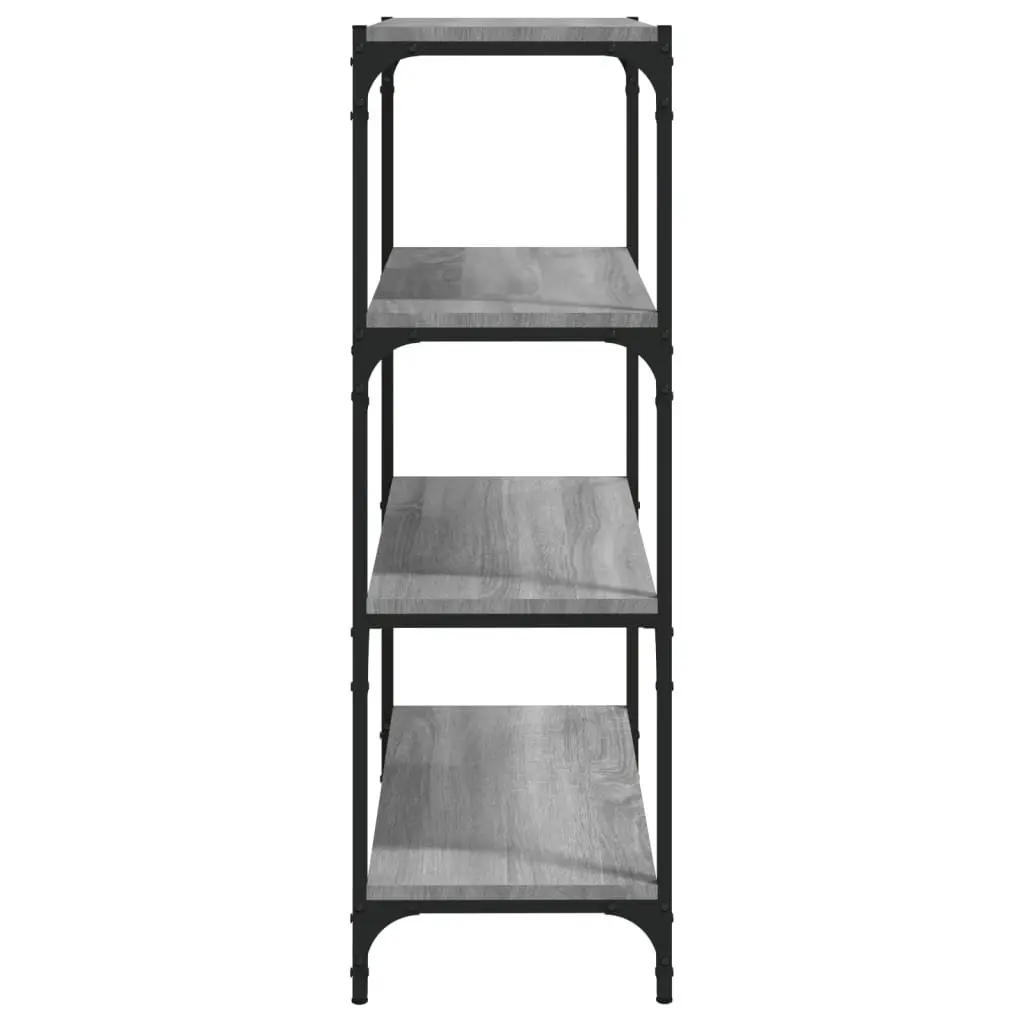 Book Cabinet Grey Sonoma 60x33x100cm Storage Shelf 4 Shelves Industrial Style