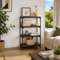 Book Cabinet Specifications: Brown Oak 60x33x100 cm