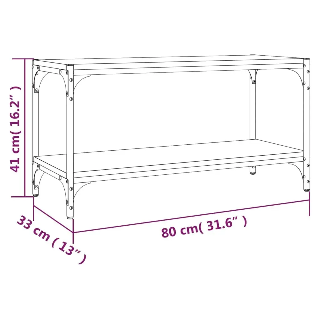Brown Oak TV Cabinet 80x33x41cm