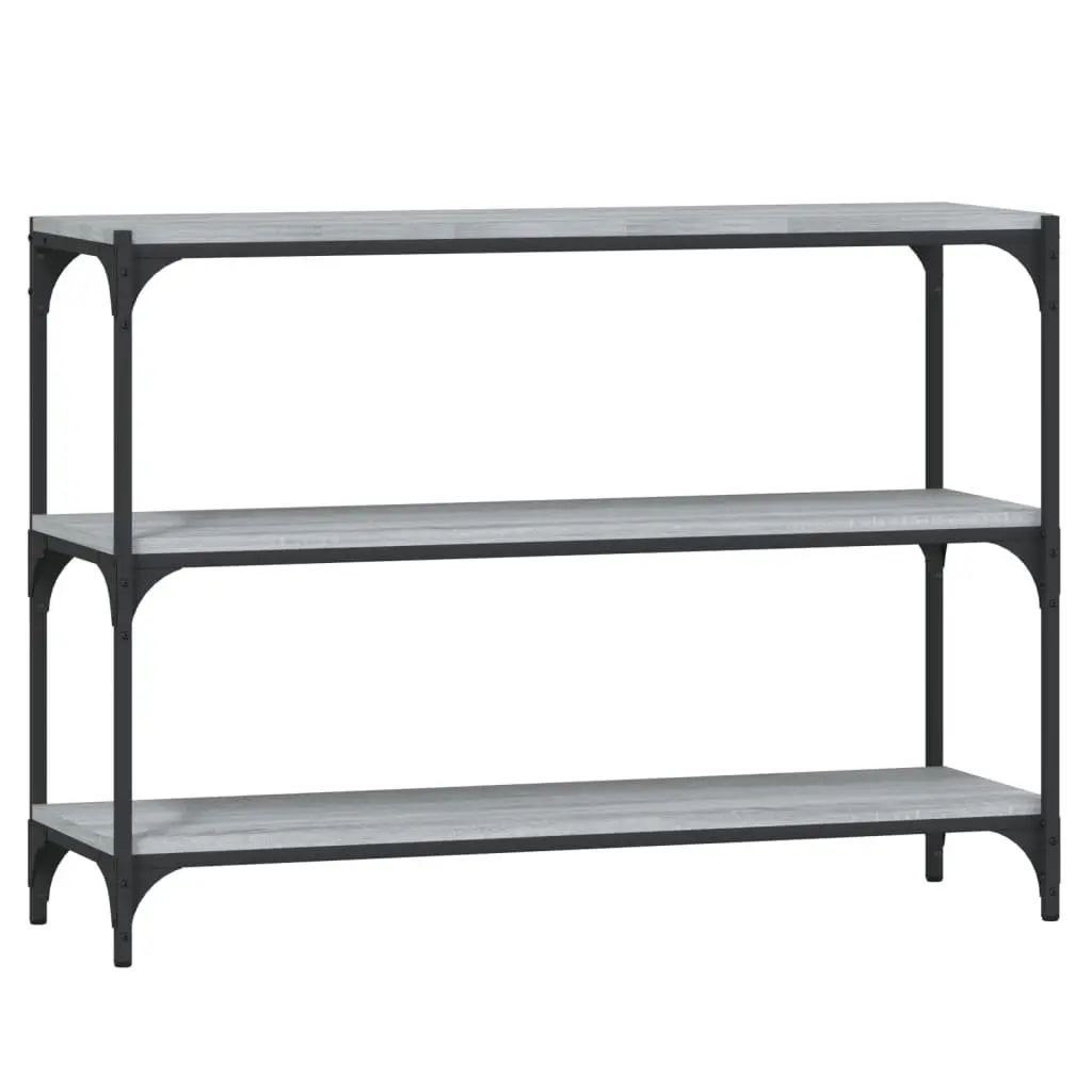 Book Cabinet Grey Sonoma 100x33x70.5cm Storage Shelving Unit Industrial Style