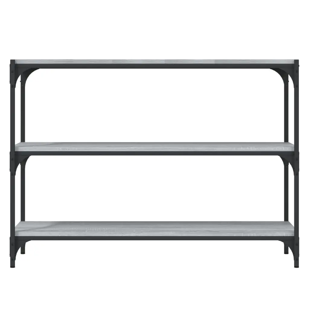 Book Cabinet Grey Sonoma 100x33x70.5cm Storage Shelving Unit Industrial Style